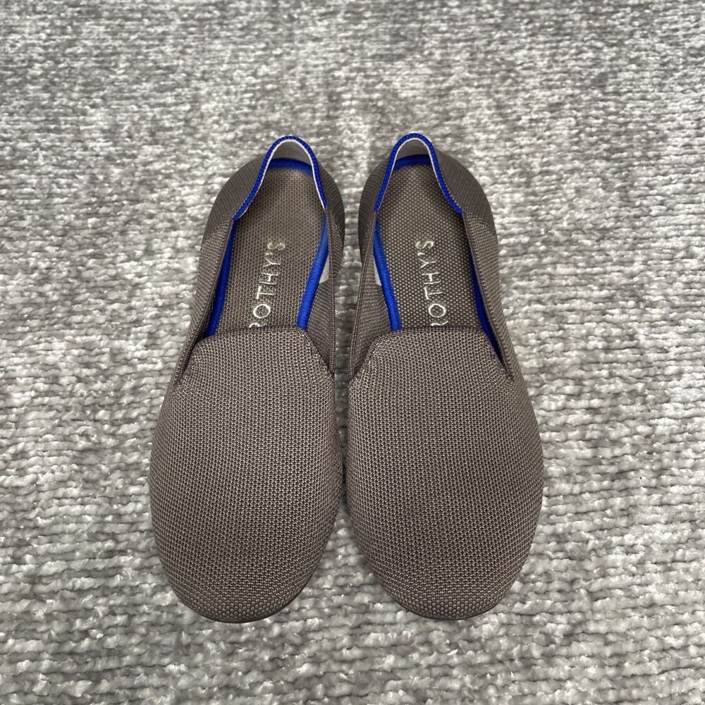 Rothy's The Loafer Mocha Taupe Knit Fabric Slip On Casual Flats Womens Size 10
